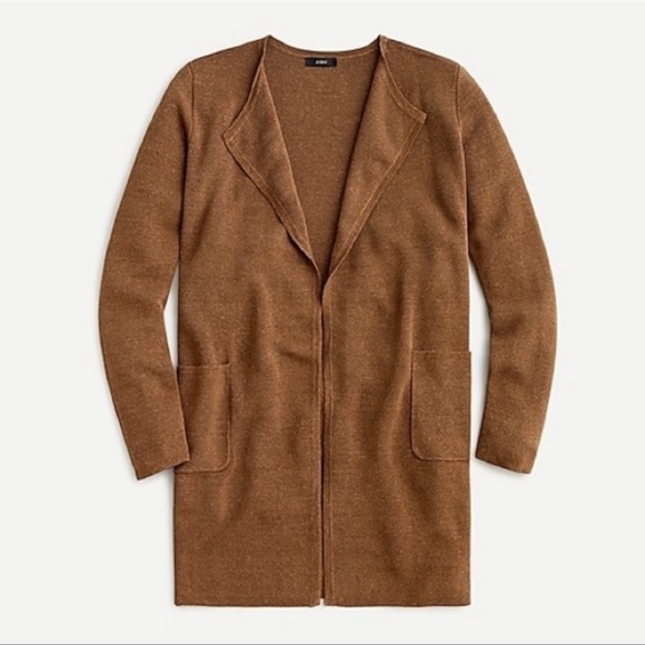 J. Crew Sweaters - J. Crew Juliette Collarless Sweater Blazer Light Pecan Size Small NWT